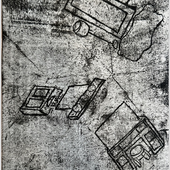Abstract Black and White Art Print - Picture 1 of 1